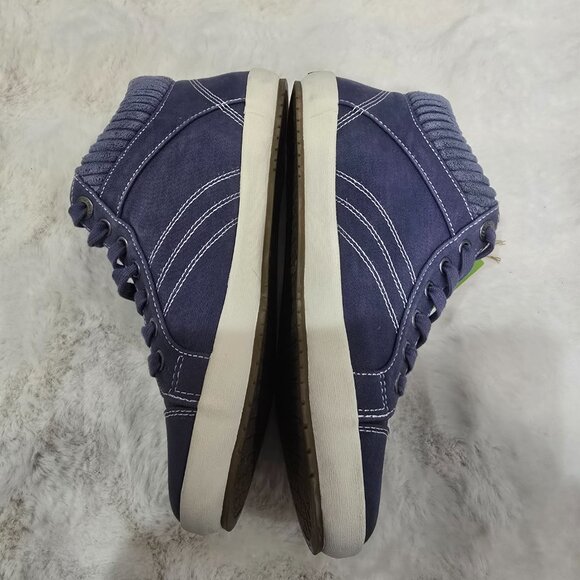 Taos Start Up Side Zip Sneakers Women's Sizes Indigo Distressed New Mid Top - Picture 8 of 9